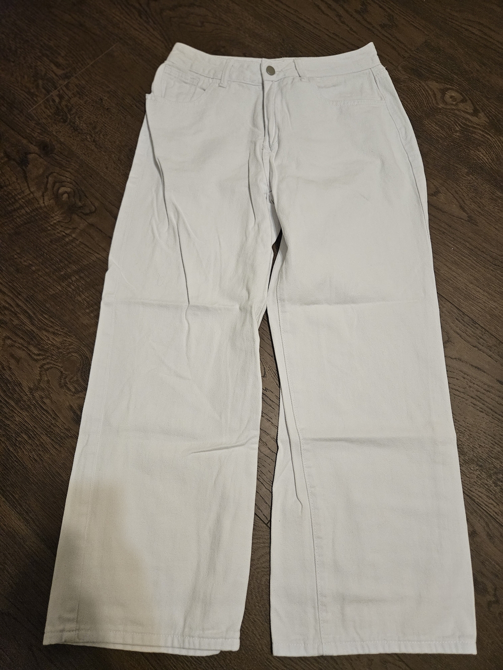 Source Unknown White Wide-Leg Women's Jeans